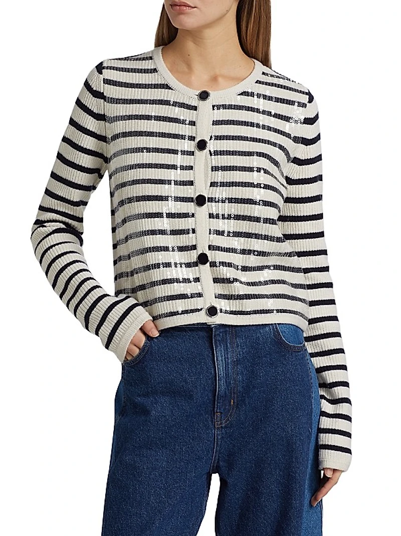 Nebula Sequin Stripe Cardigan