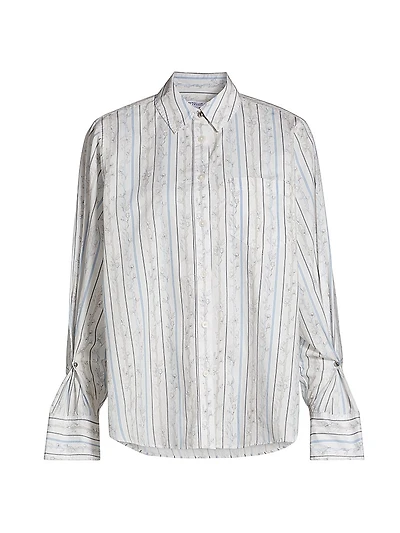 Wesley Floral Stripe Shirt