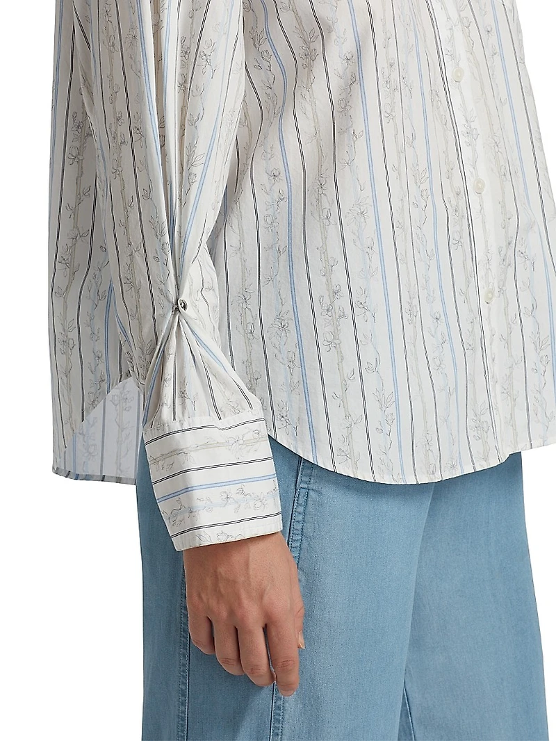 Wesley Floral Stripe Shirt