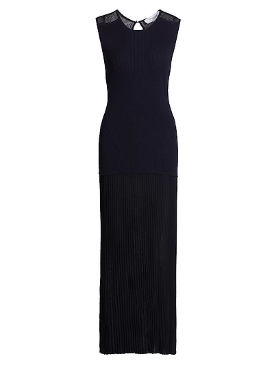 Lecco Rib-Knit Cocktail Dress