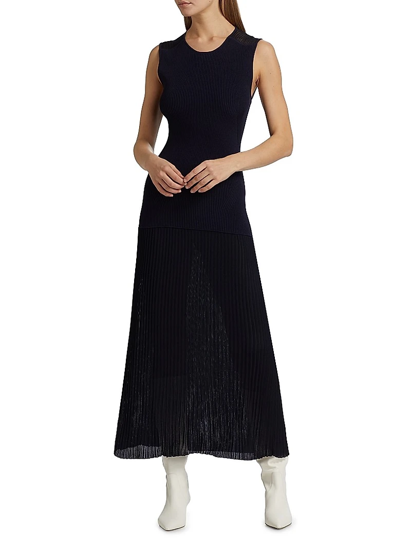 Lecco Rib-Knit Cocktail Dress