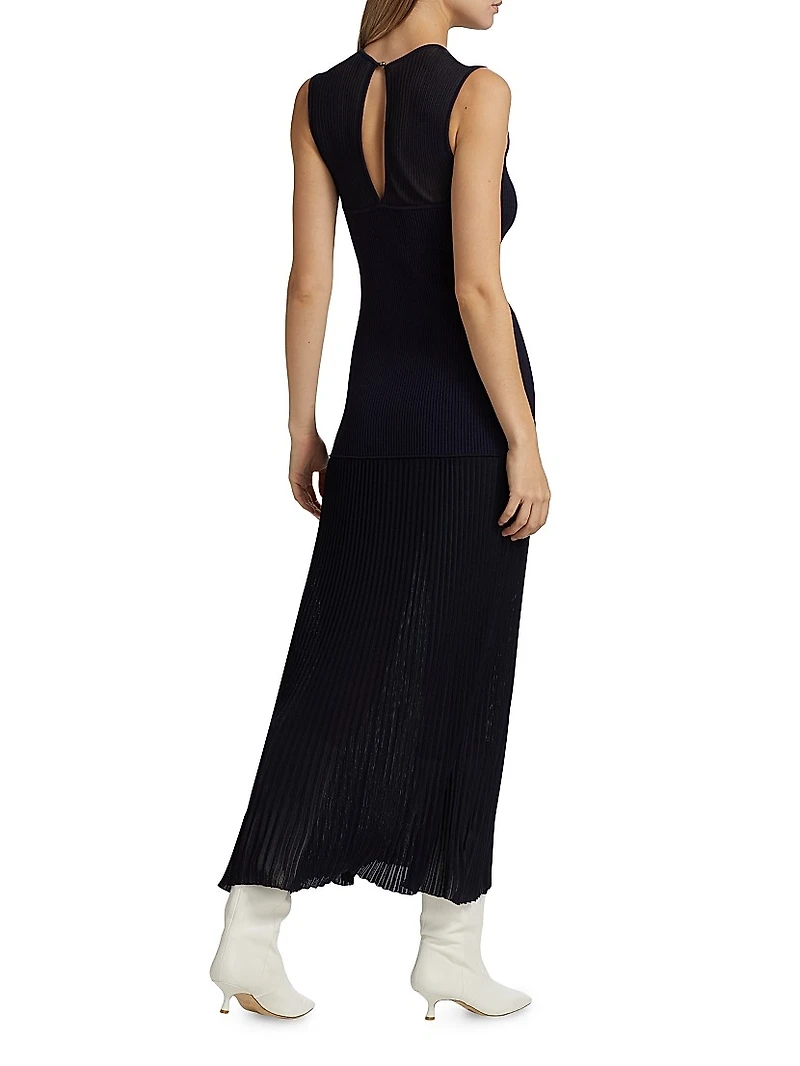 Lecco Rib-Knit Cocktail Dress