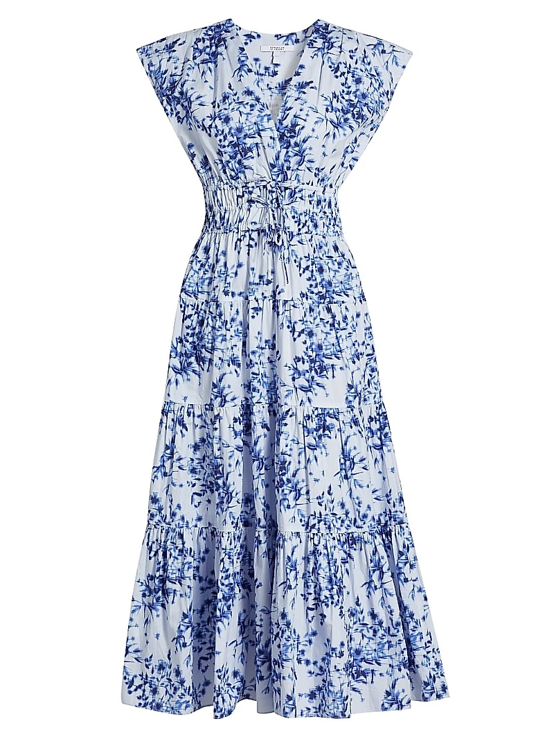Fatima Cotton Floral Midi-Dress