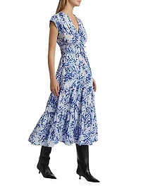 Fatima Cotton Floral Midi-Dress