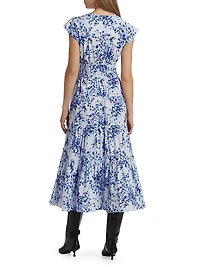 Fatima Cotton Floral Midi-Dress