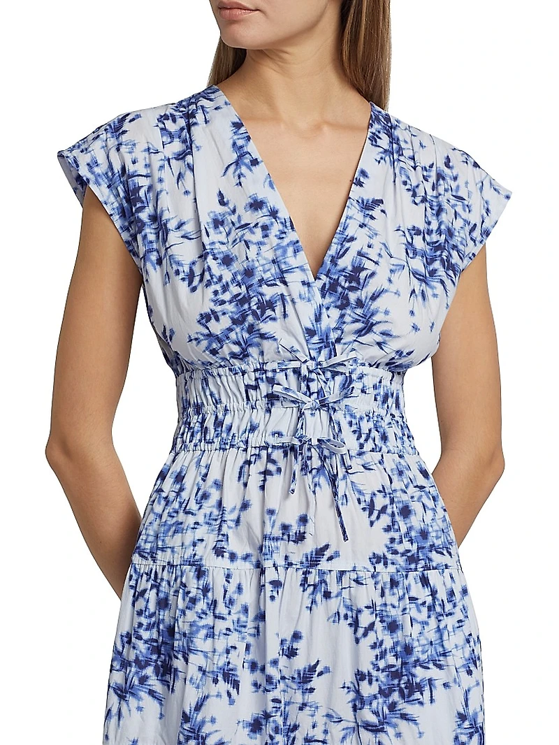 Fatima Cotton Floral Midi-Dress