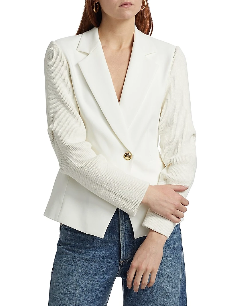 Flora Mixed-Media Jacket