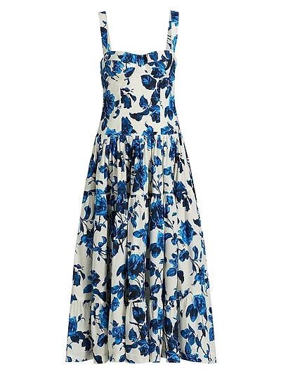Santiago Floral Tailored Midi-Dress