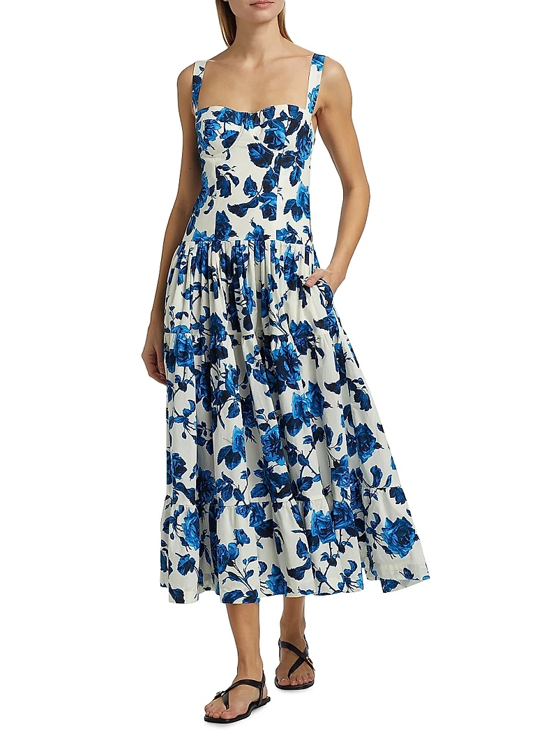 Santiago Floral Tailored Midi-Dress