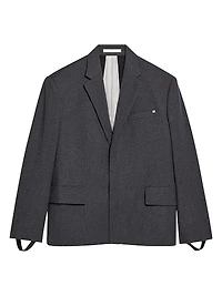 Driver Boxy Wool-Blend Blazer