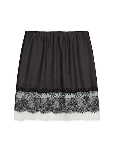 Lace Slip Miniskirt