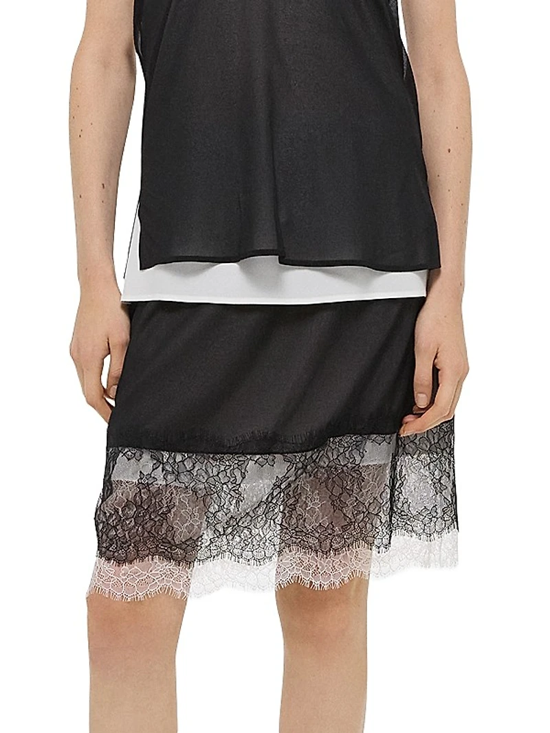 Lace Slip Miniskirt