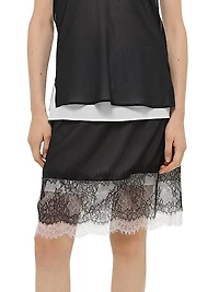 Lace Slip Miniskirt