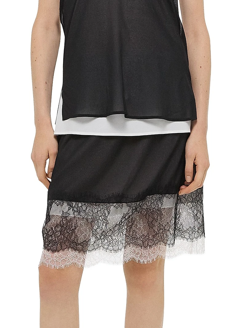 Lace Slip Miniskirt