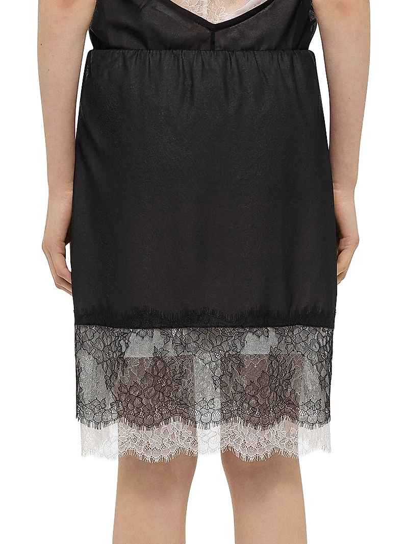 Lace Slip Miniskirt