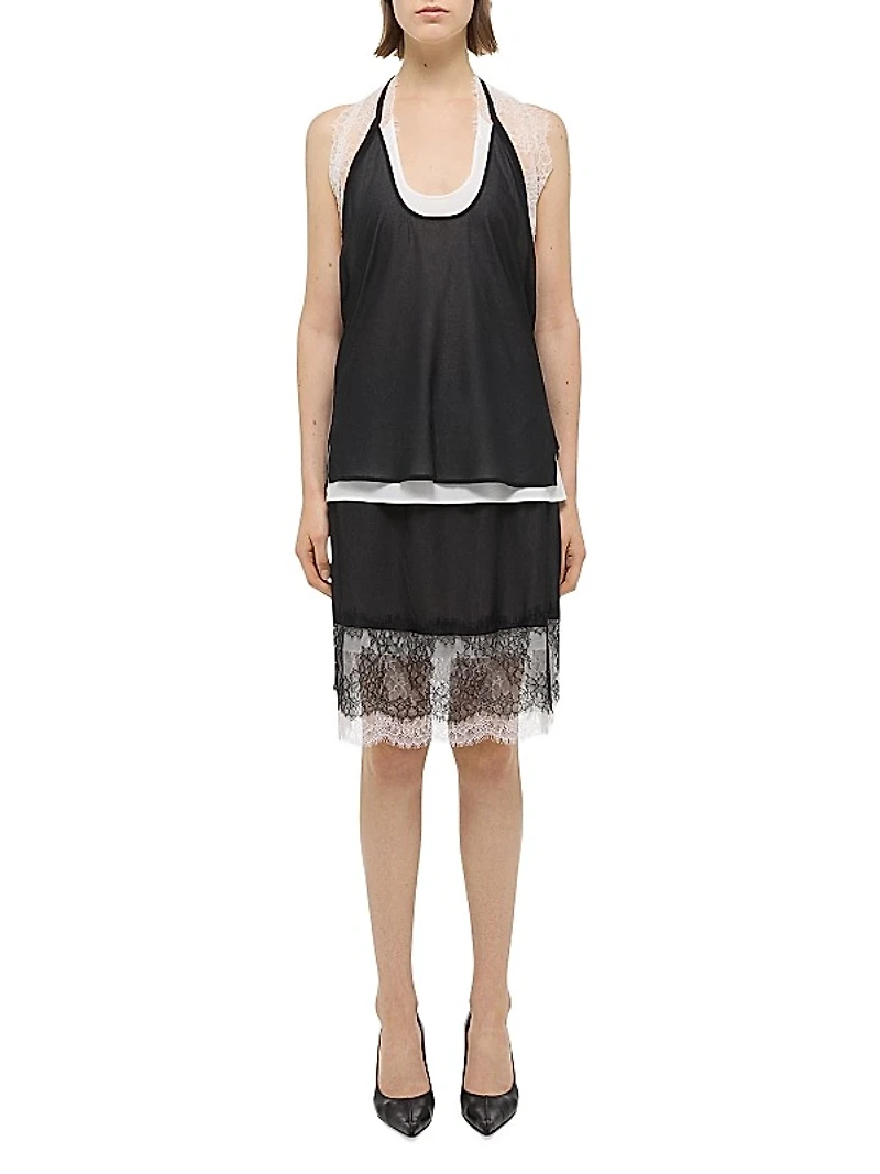 Lace Slip Miniskirt