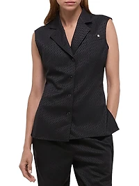 Modest Monogram Sleeveless Vest