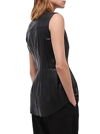 Le Darted Leather Shirt