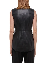 Le Darted Leather Shirt