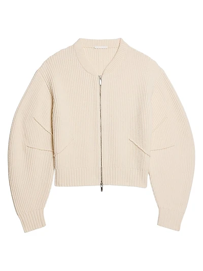 Apex Wool-Blend Zip-Up Cardigan