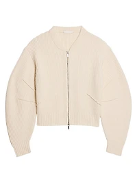 Apex Wool-Blend Zip-Up Cardigan