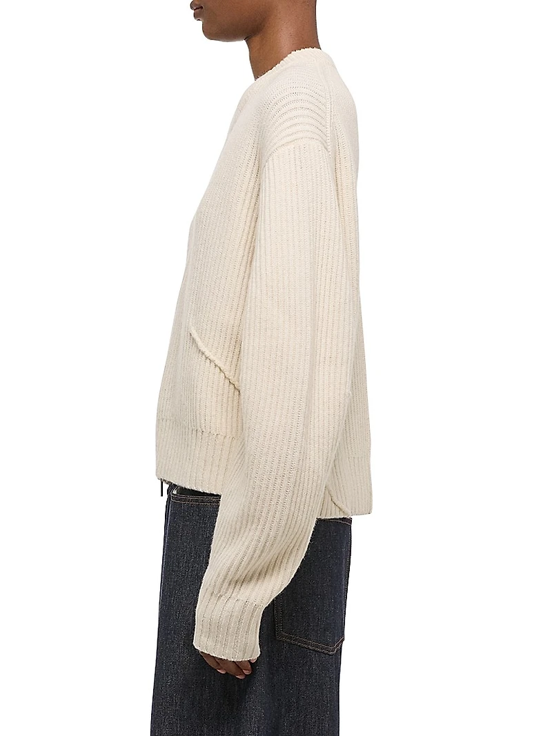 Apex Wool-Blend Zip-Up Cardigan