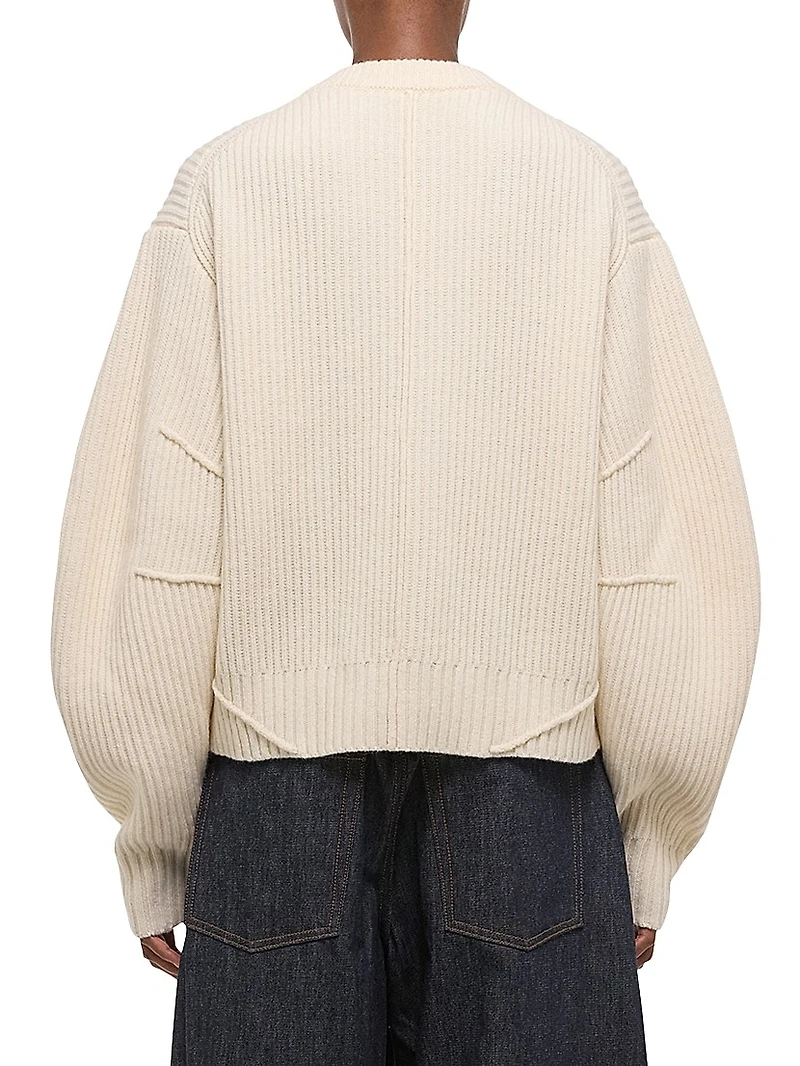 Apex Wool-Blend Zip-Up Cardigan