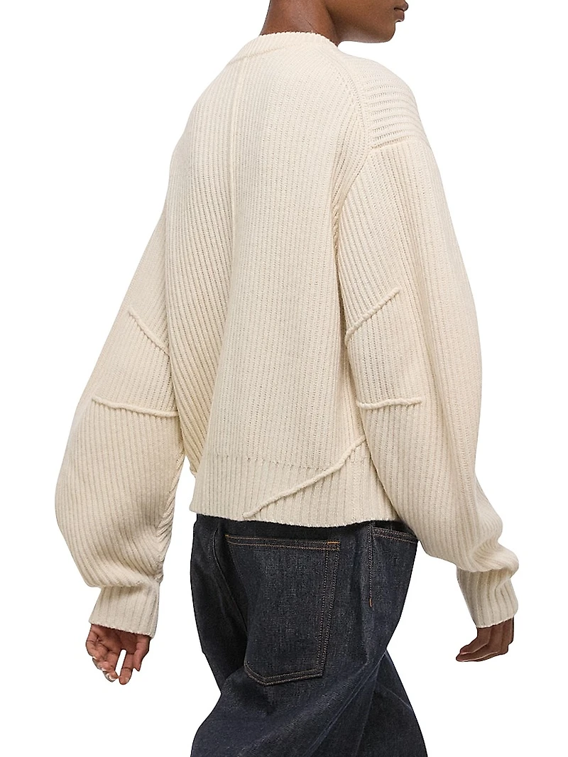 Apex Wool-Blend Zip-Up Cardigan