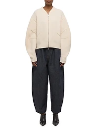 Apex Wool-Blend Zip-Up Cardigan