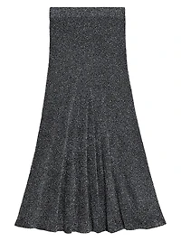 Metallic Knit Maxi Skirt