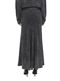Metallic Knit Maxi Skirt