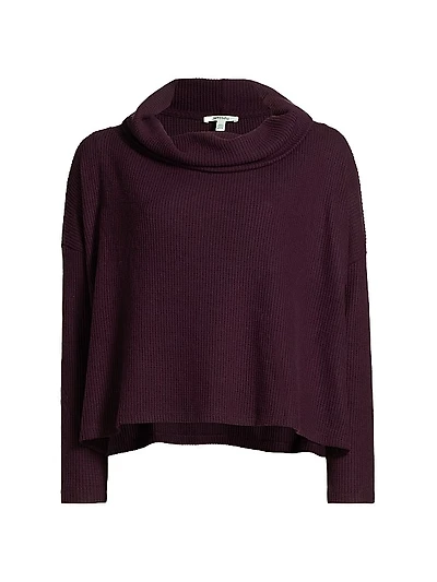 London Ribbed Cowlneck Top