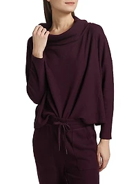 London Ribbed Cowlneck Top