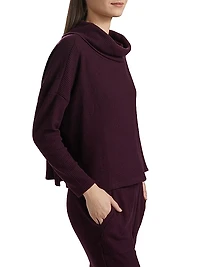 London Ribbed Cowlneck Top