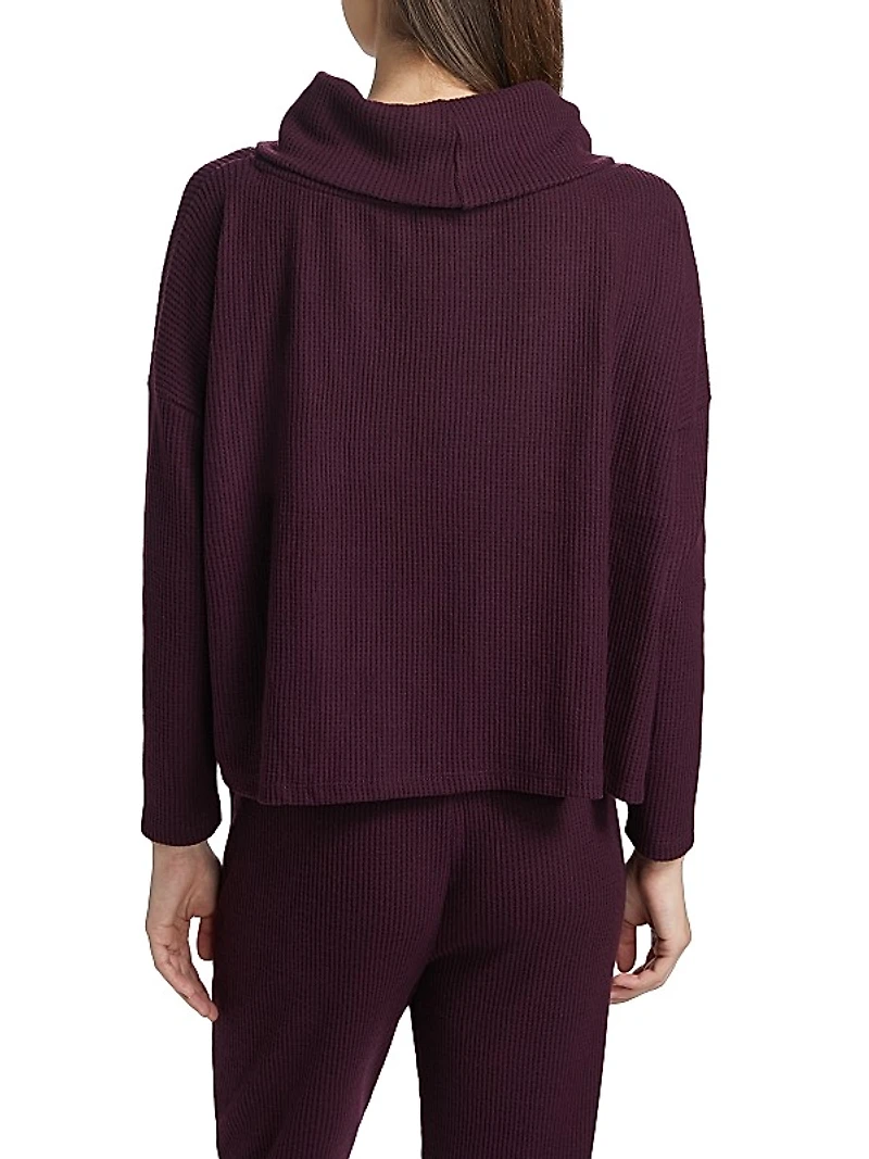London Ribbed Cowlneck Top