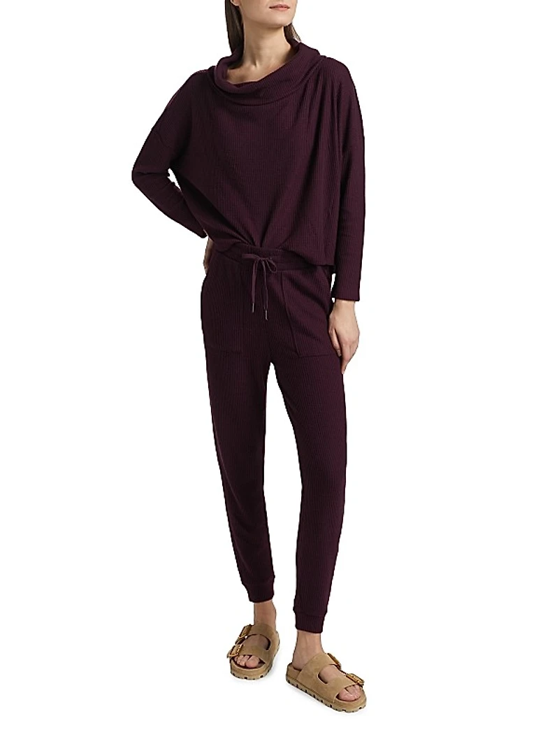 London Ribbed Cowlneck Top