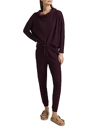 London Ribbed Cowlneck Top