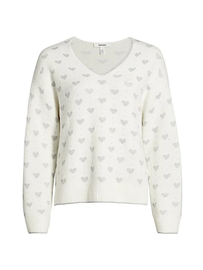 Hazel Hearts V-Neck Sweater