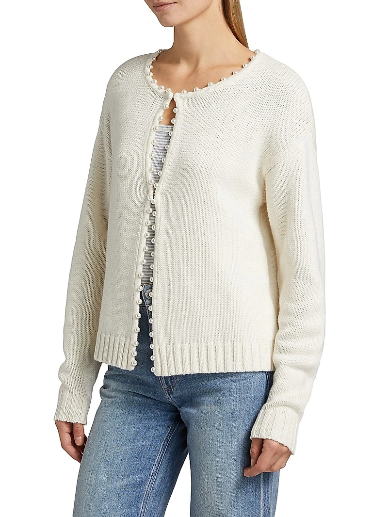 Emmy Imitation Pearl Cardigan