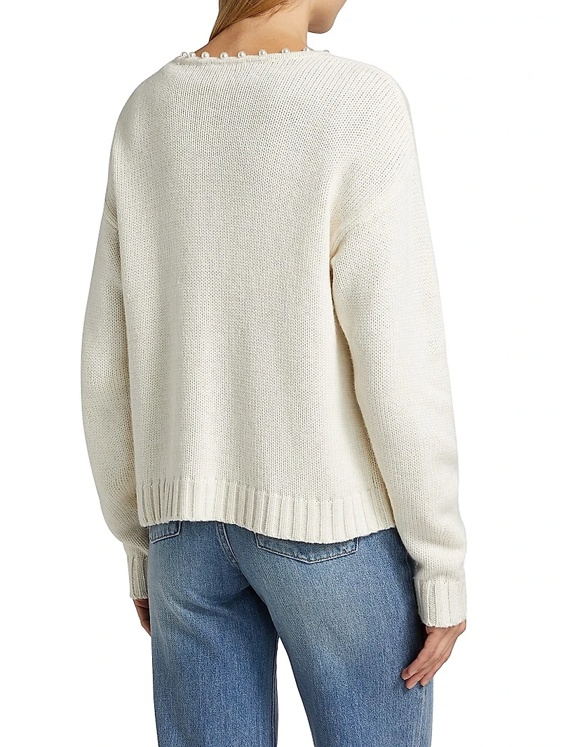 Emmy Imitation Pearl Cardigan