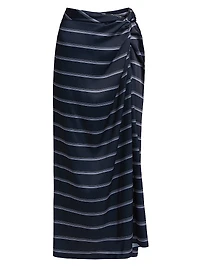 Rugby Stripe Gathered Skirt