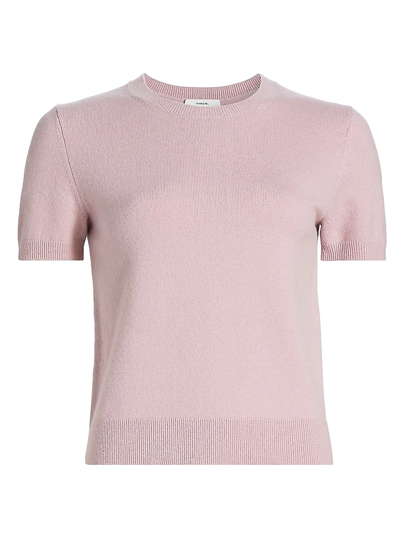 Wool & Cashmere Short-Sleeve Sweater