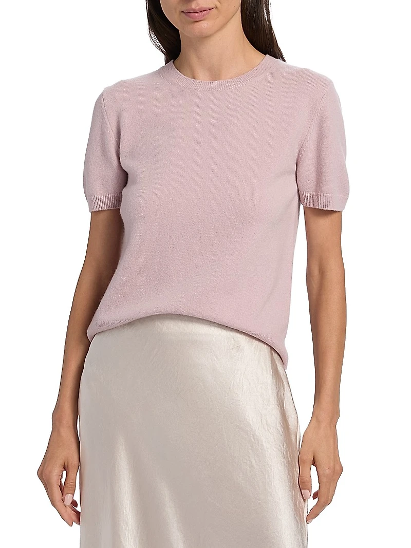 Wool & Cashmere Short-Sleeve Sweater