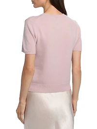 Wool & Cashmere Short-Sleeve Sweater