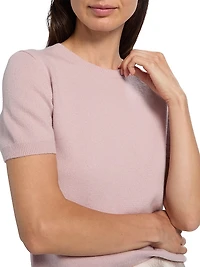 Wool & Cashmere Short-Sleeve Sweater
