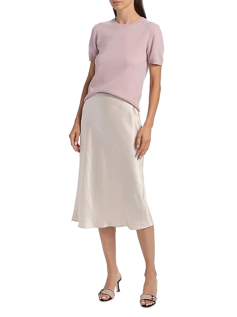 Wool & Cashmere Short-Sleeve Sweater