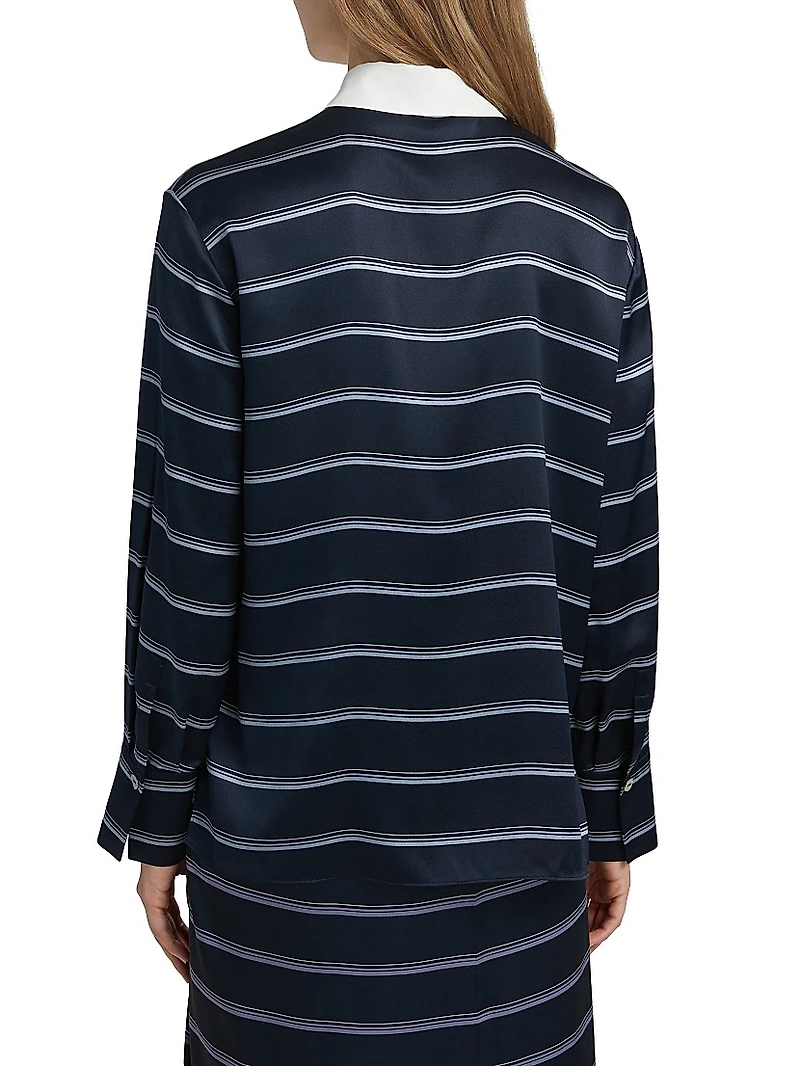 Silk Striped Rugby Shirt