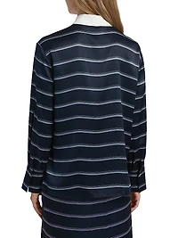 Silk Striped Rugby Shirt