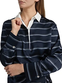 Silk Striped Rugby Shirt