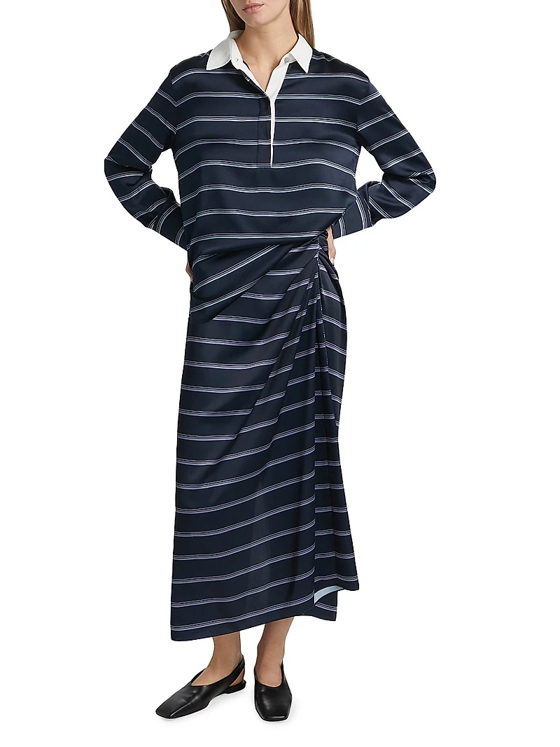 Silk Striped Rugby Shirt